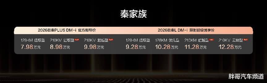 最“家”插混还得看秦 2026款秦家族上新210KM长续航售8.98万元起