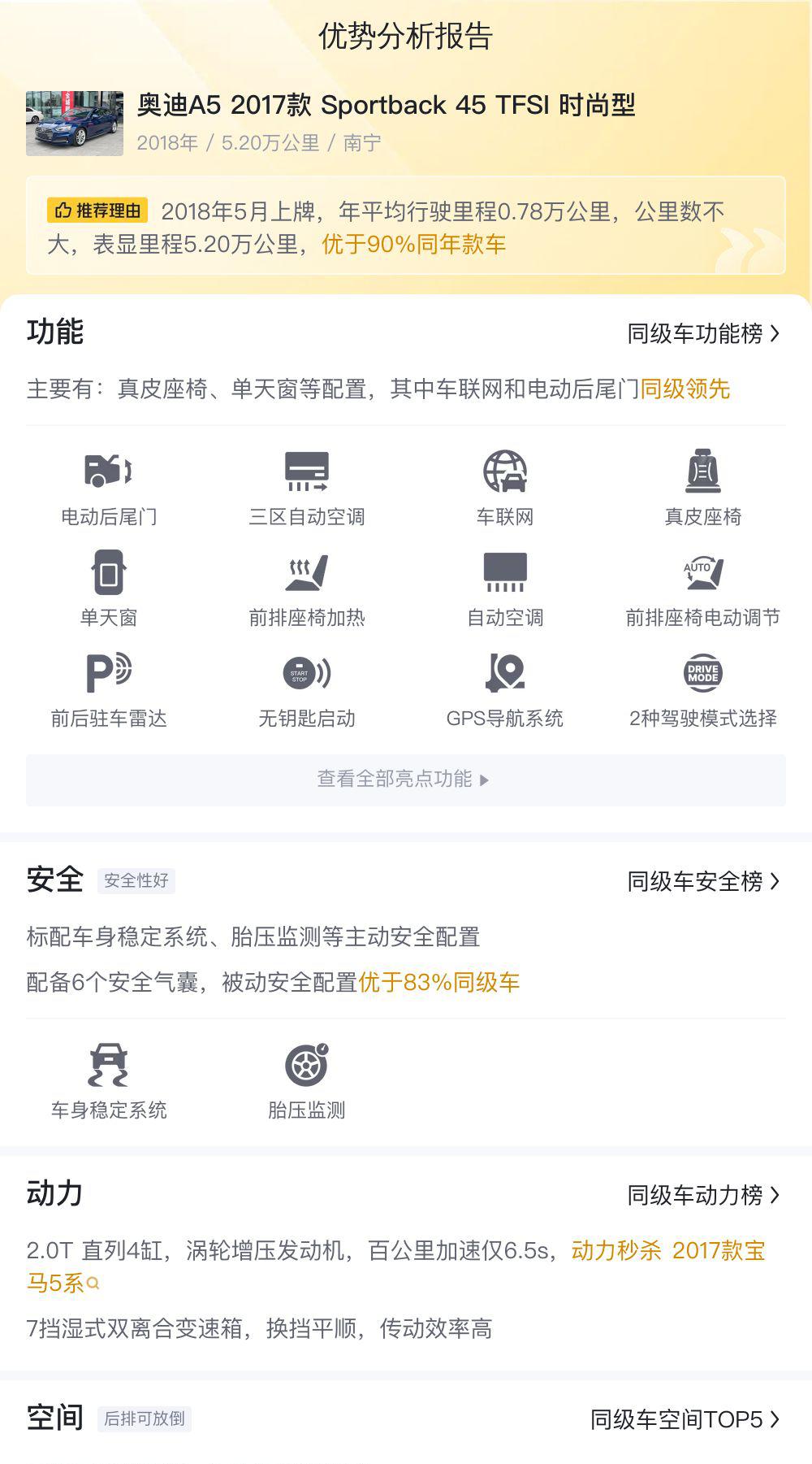 17款奥迪A5Sportback，曾经的轿跑王者，如今二手价格如何？