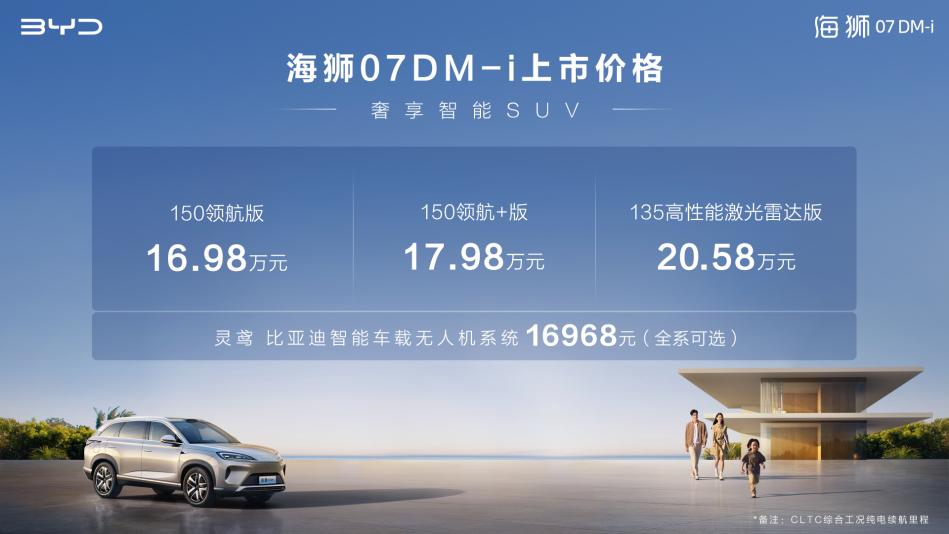 全家人出行的中大型智能SUV来了 海狮07DM-i带着全家玩