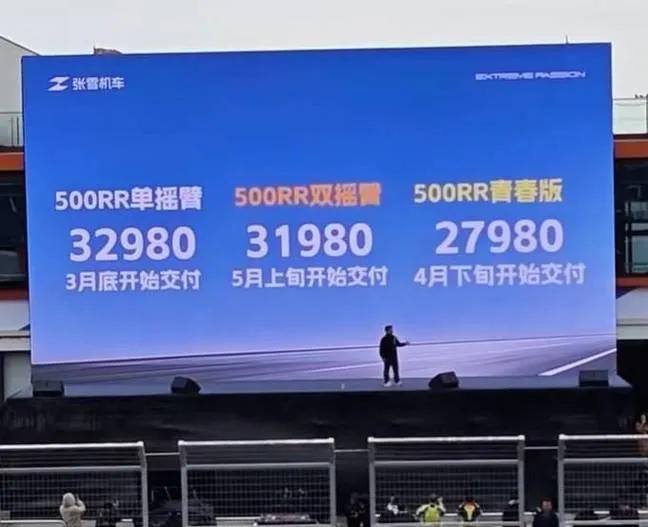 这才是真正的“价格屠夫”！张雪500RR正式上市，27980元起售