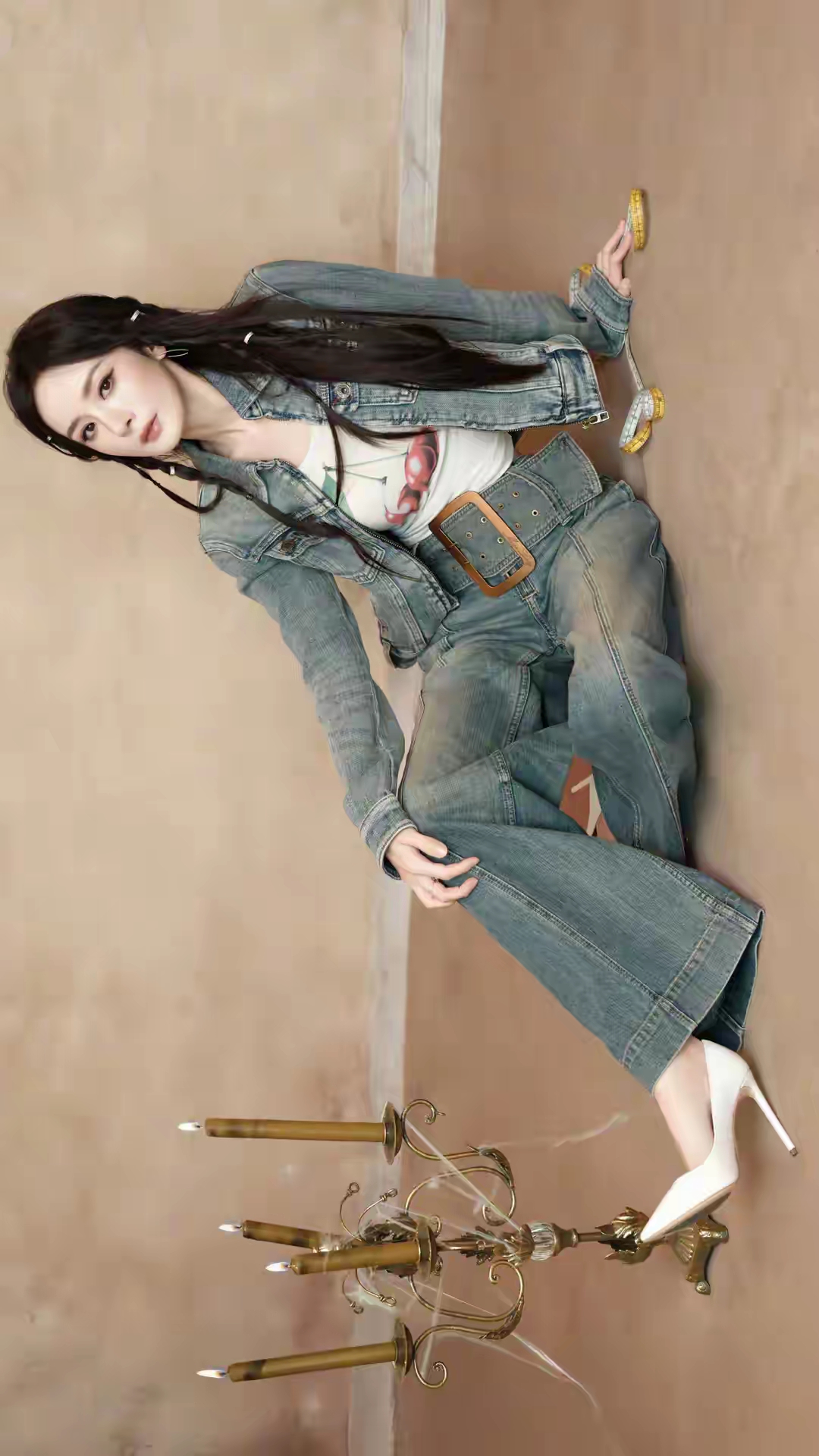 杨幂-牛仔服，小蛮腰！