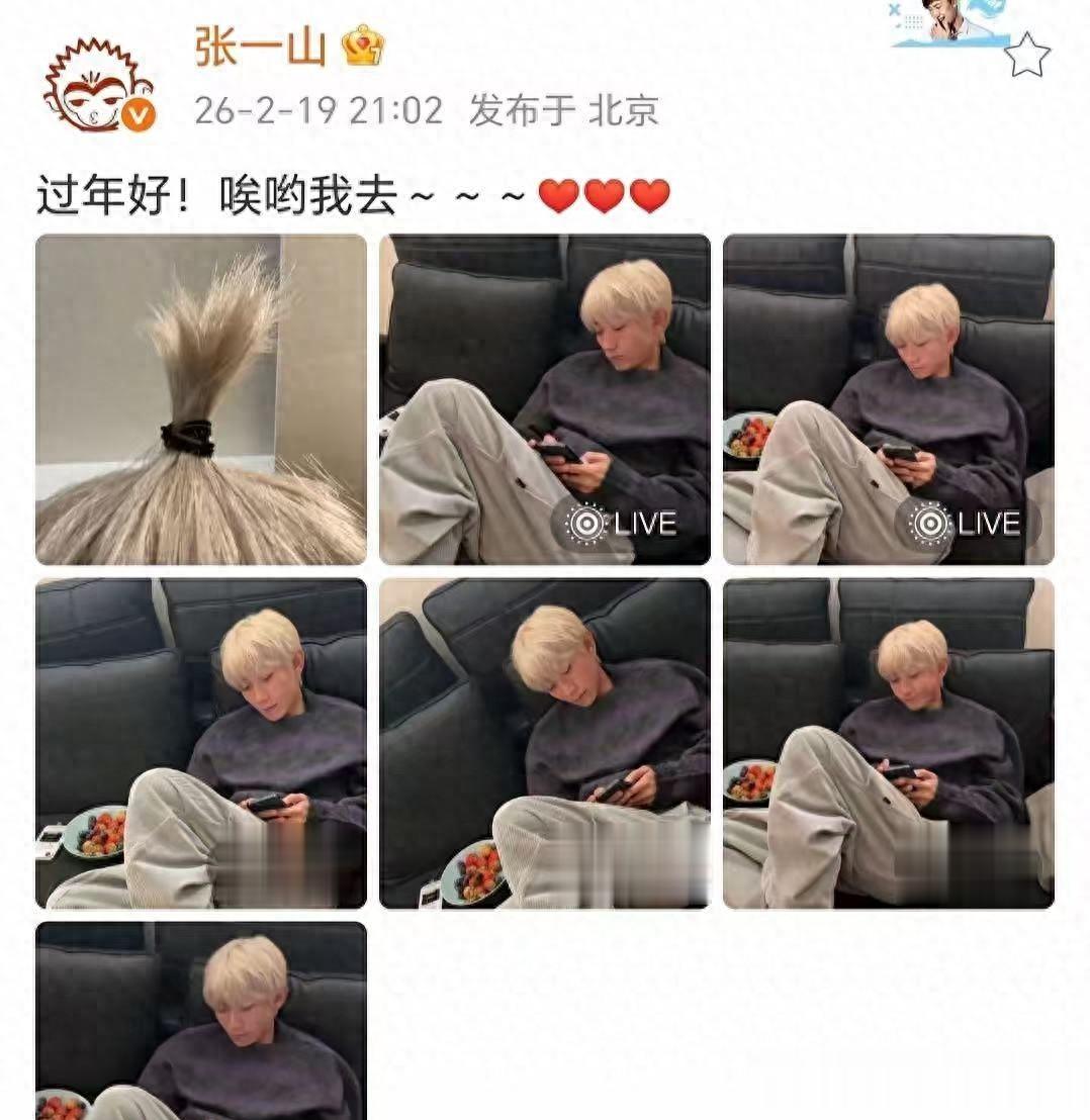 张一山新年聚会照走红：白发造型抢镜，“京城少爷”新家兄弟情深