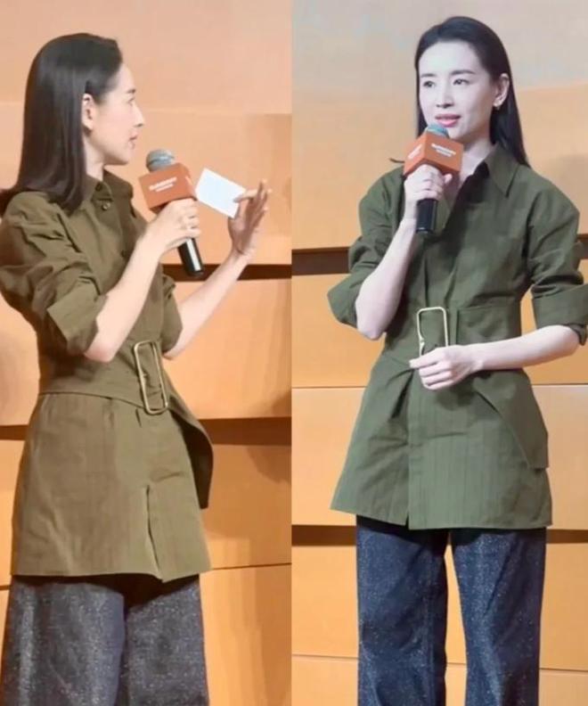 有粉丝在朗园创意园区内偶遇董洁,彼时她正为新季产品进行实景拍摄