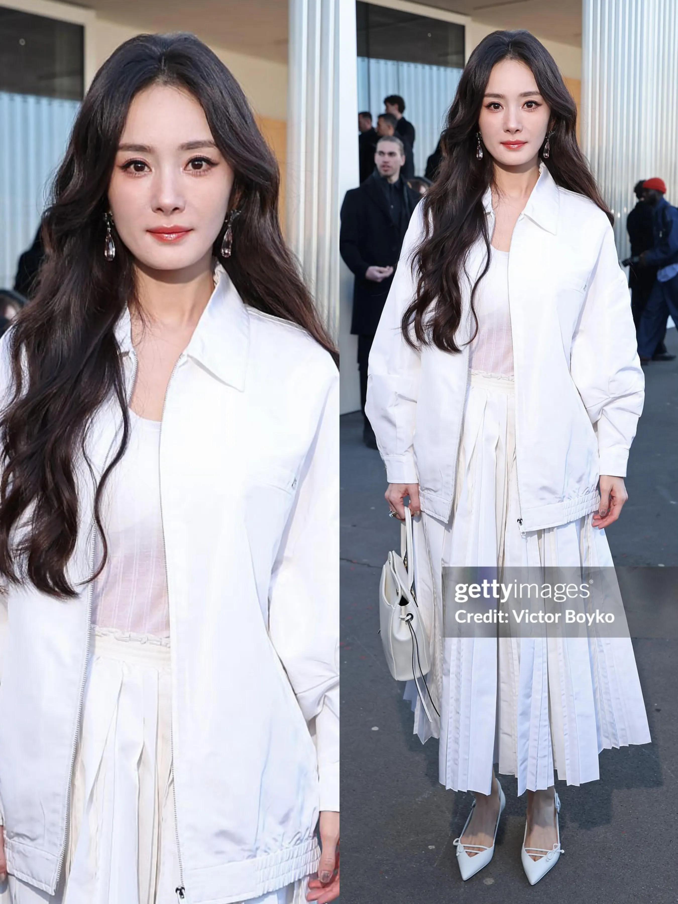 Prada这夜，谷爱凌空降秀场，她和杨幂牵手聊天，刘雯连换4个Look