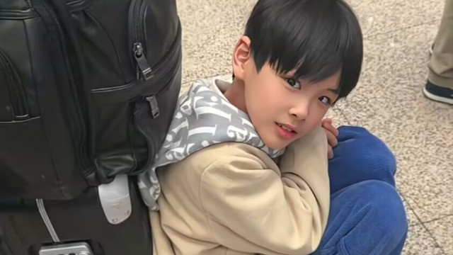 杨子带娃出门旅游，9岁小安麟眉清目秀，与妈妈黄圣依似饼印