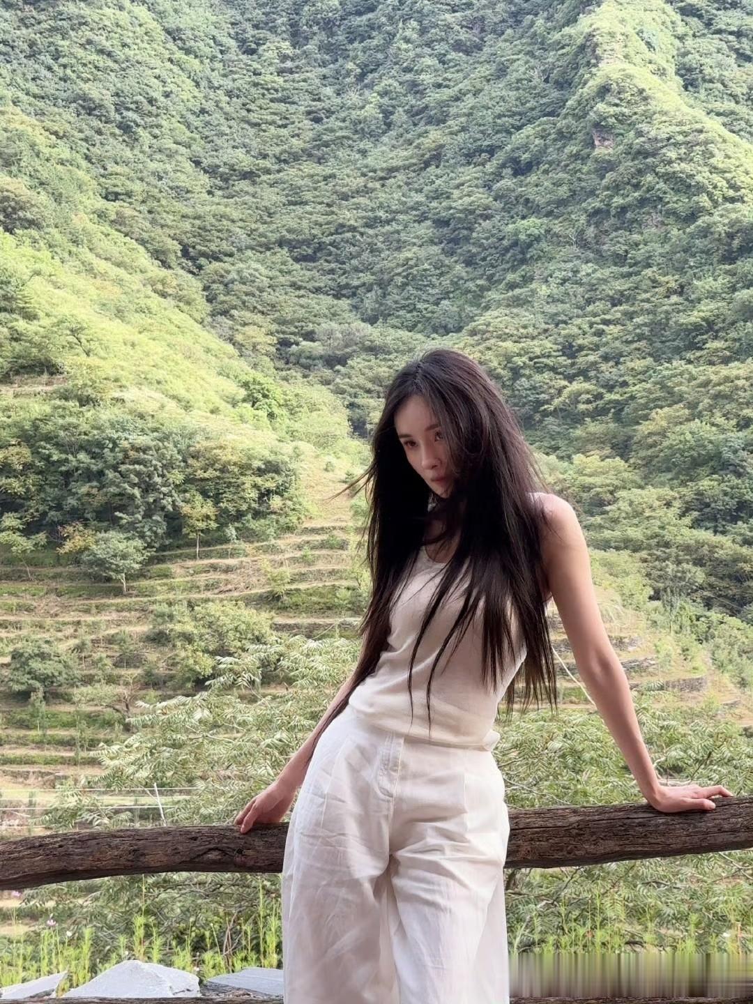 杨幂生日被花包围,杨幂生日写真图,好美