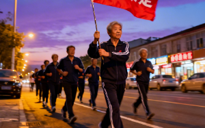 暴走团无视警示牌强行闯入施工路段，结果悲剧了