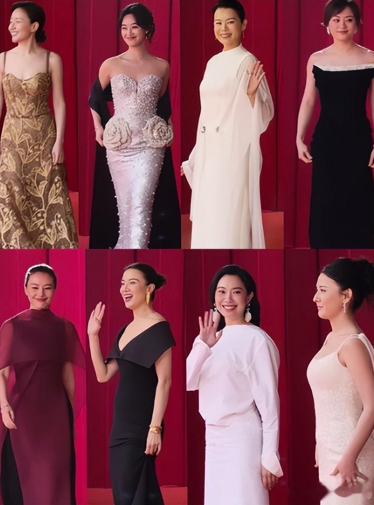 还得是老艺人敢穿，姚晨李冰冰深v较劲，却被保守的惠英红抢风头