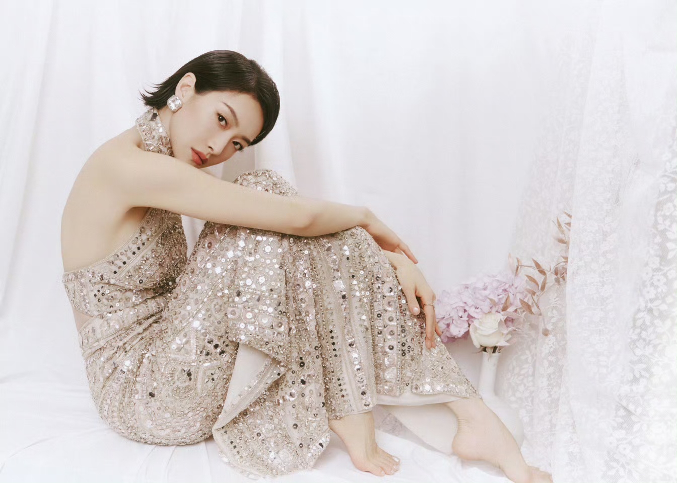 宋茜短发造型太美了