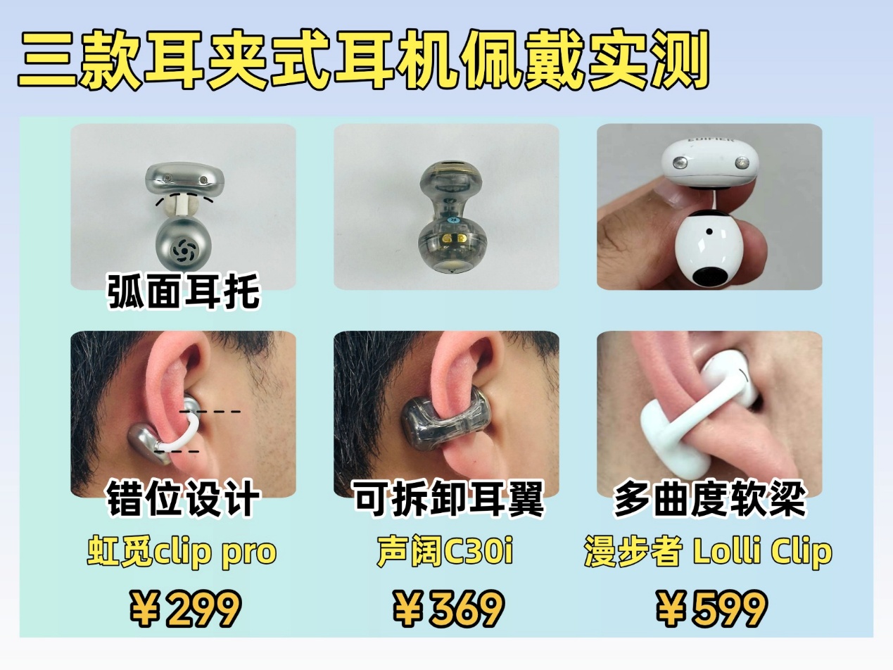耳夾式耳機哪款音質好？熱門耳夾式耳機測評，虹覓聲闊漫步者