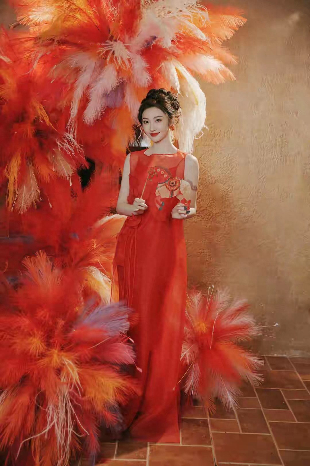 景甜除夕夜写真照，甜美动人的大甜甜，看了心情都好了