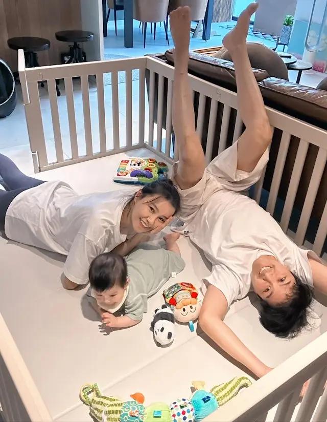 萧正楠黄翠如为儿子庆祝1岁生日，家中举办小型生日会