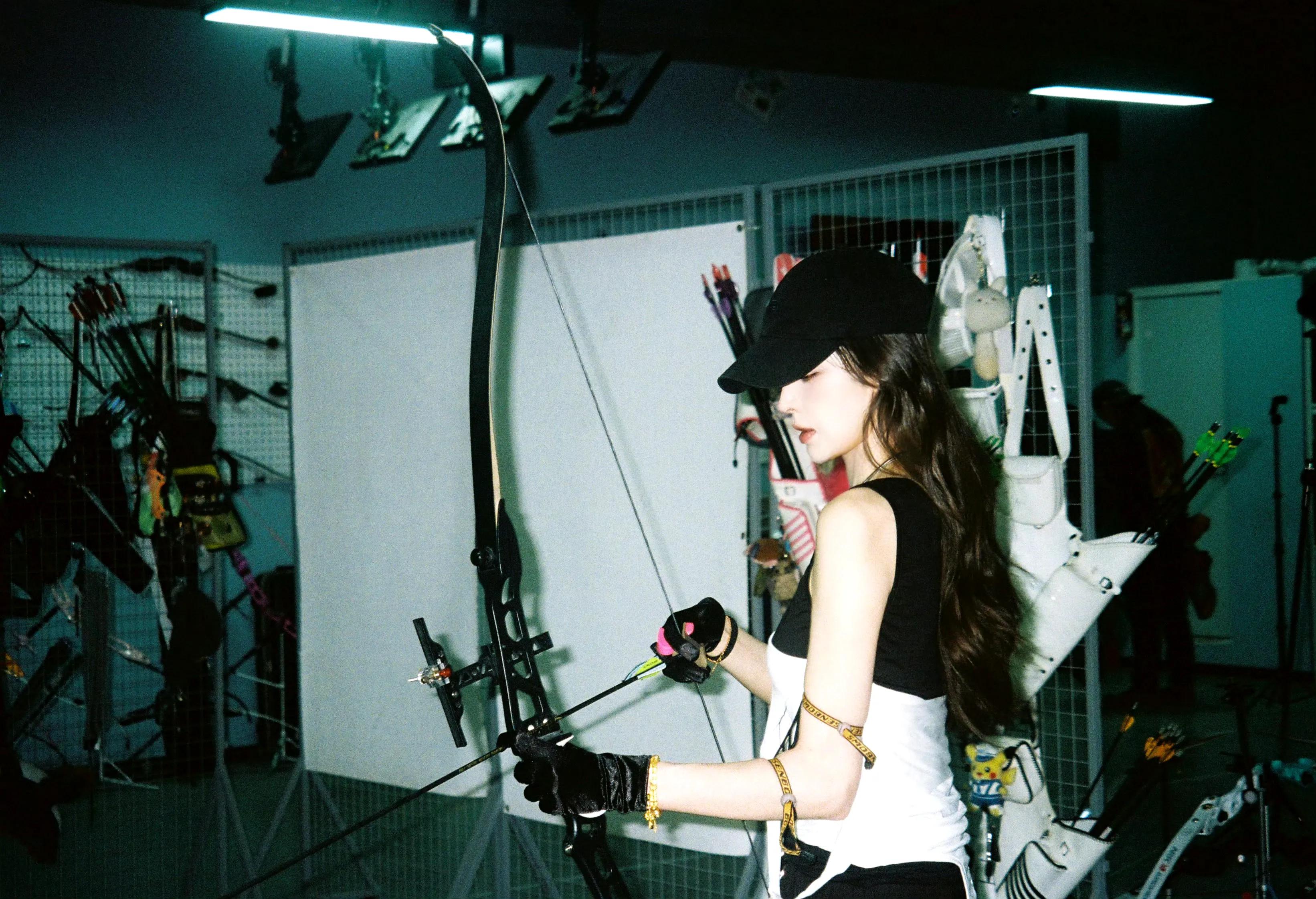 娜扎射箭美图,太飒了