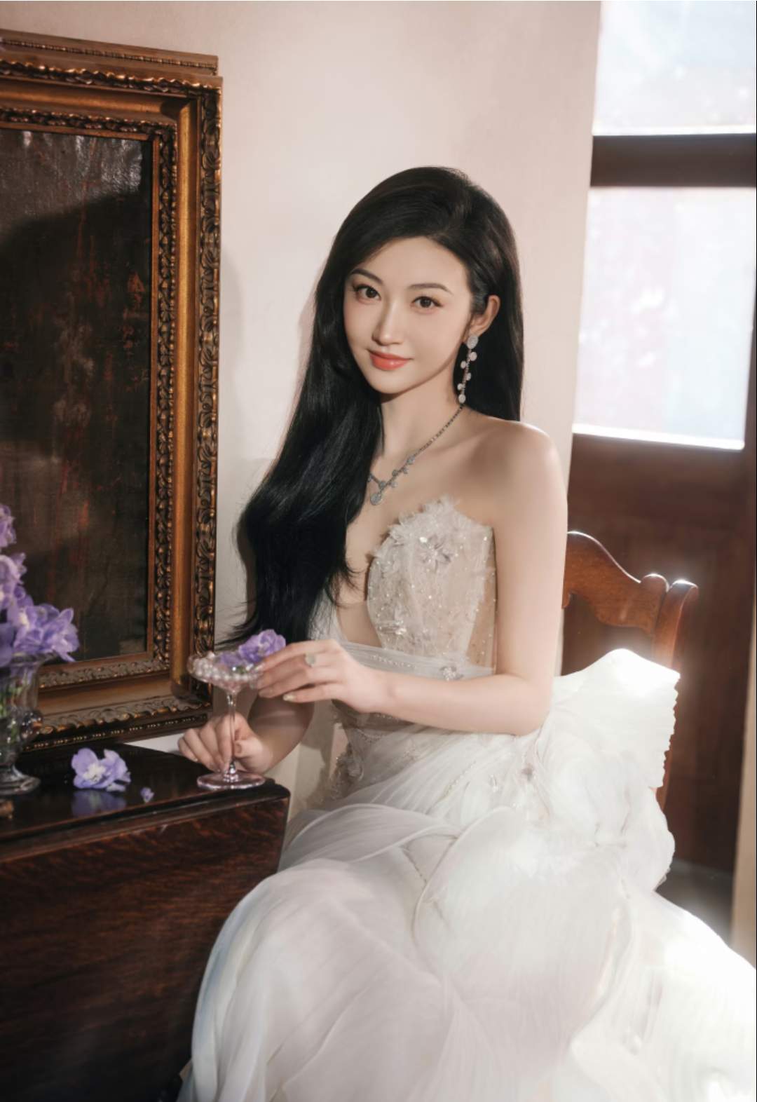 景甜，清冷白月光，好漂亮啊！