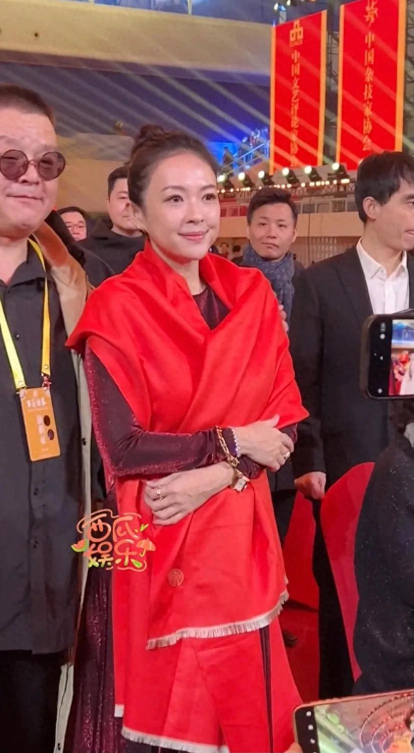 章子怡穿红裙录春晚，陈妍希娇俏，于适站蓝羽身边，张译很帅气