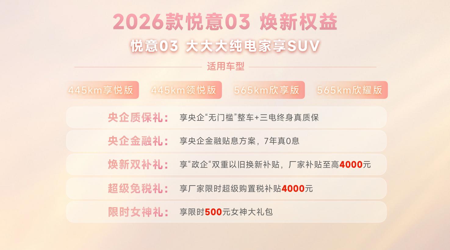 新款一汽奔腾悦意03起售价7.98万，主打性价比