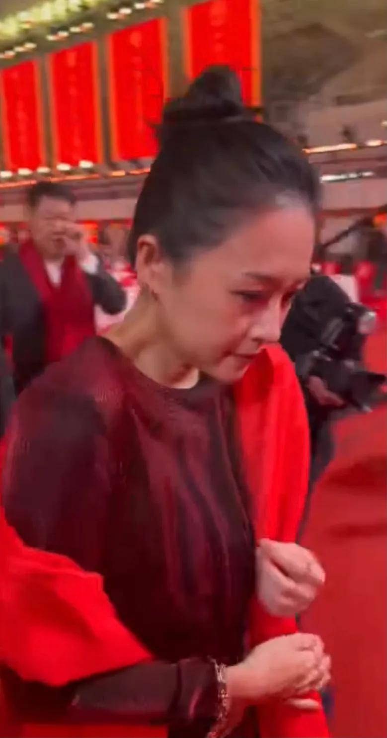 章子怡穿红裙录春晚，陈妍希娇俏，于适站蓝羽身边，张译很帅气