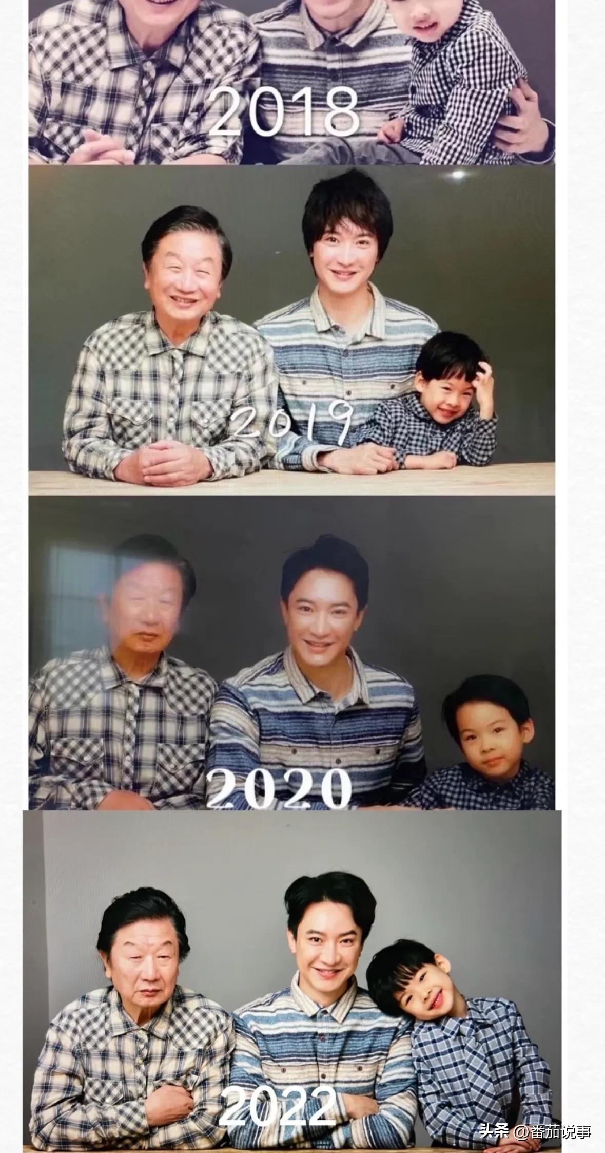 刘璇陪老公回成都，一家六口合照曝光，80多岁公婆年轻得像60后