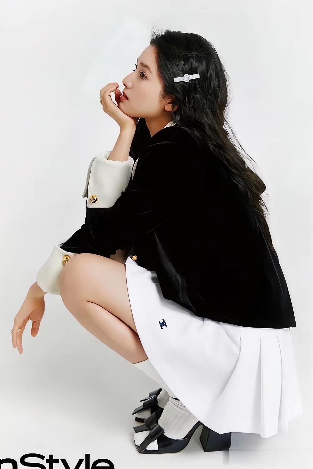 张婧仪的时尚大片，美腿无敌啊