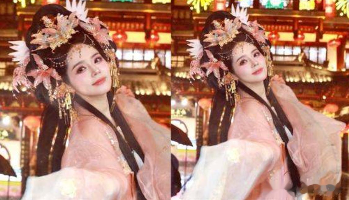 韩国女星来中国旅游，体验中式汉服妆造，化完妆整个人都被惊艳了