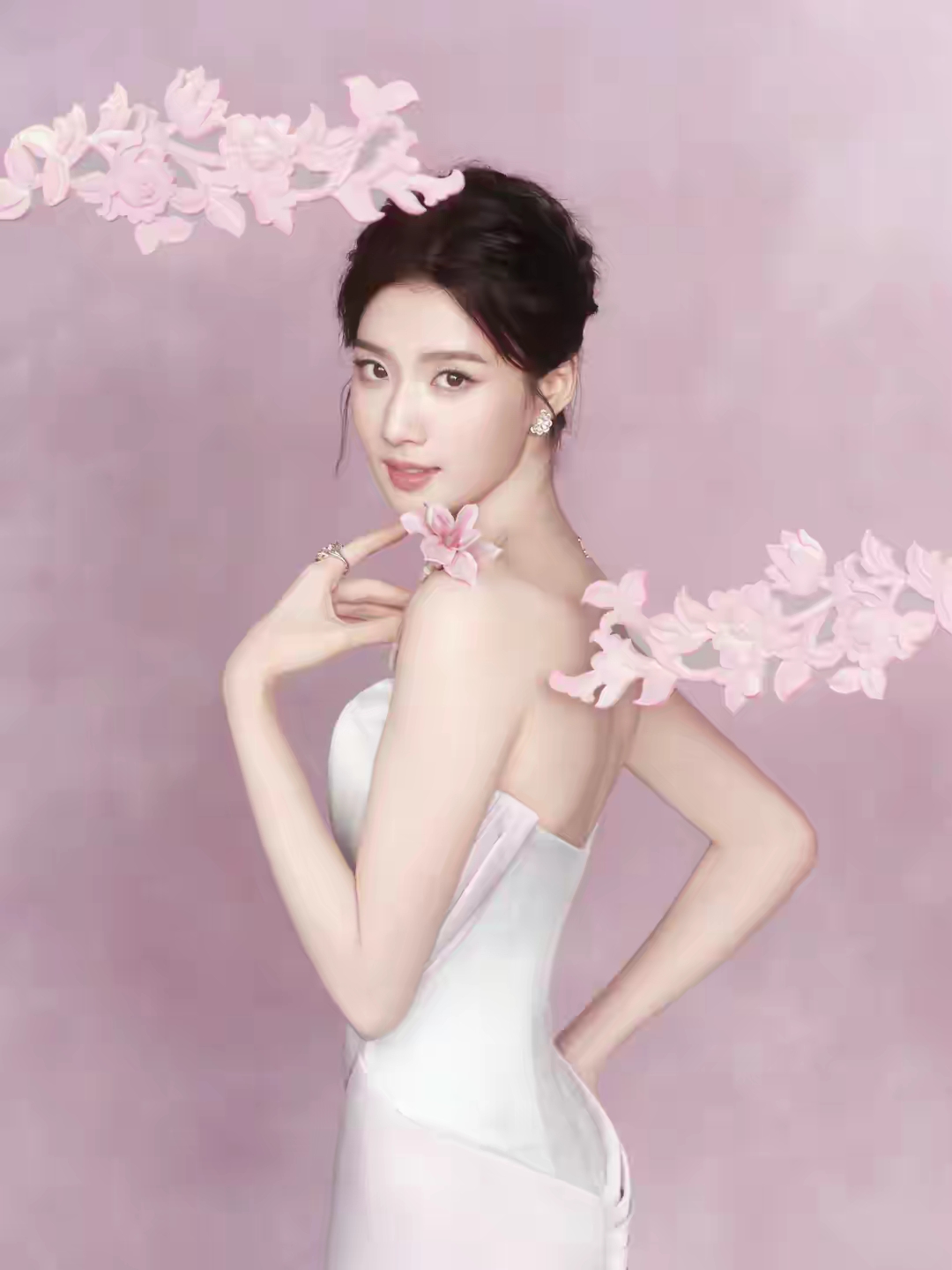 鱼尾裙光脚丫，上海的演员 卢昱晓