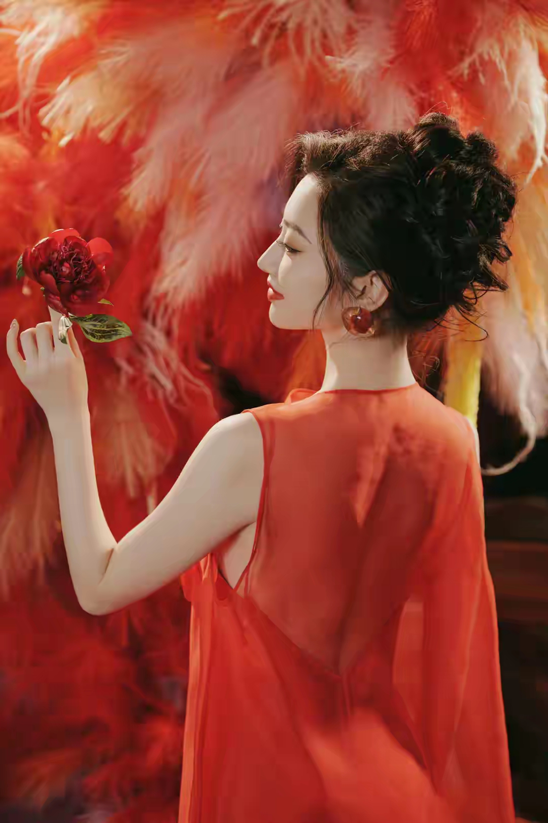 景甜除夕夜写真照，甜美动人的大甜甜，看了心情都好了