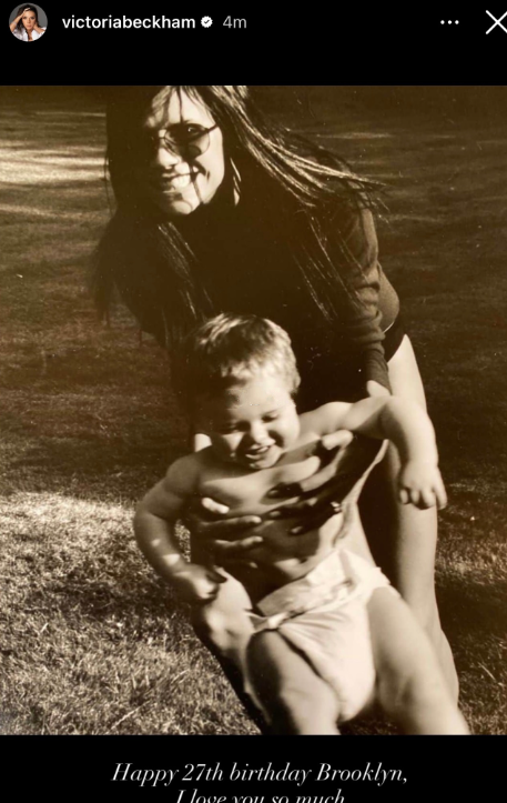 妮可拉为贝克汉姆长子庆生！布鲁克林留胡须穿粉衣，27岁状态成熟