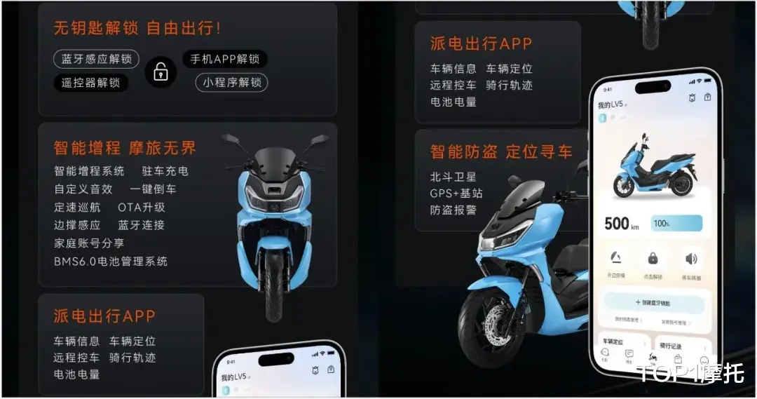 满油续航500公里的电摩？派电揽途LV5上市，堪称增程版的NS150GX