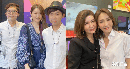 乐易玲儿子举办画展，TVB艺人集体捧场合影留念，网友：权力变现