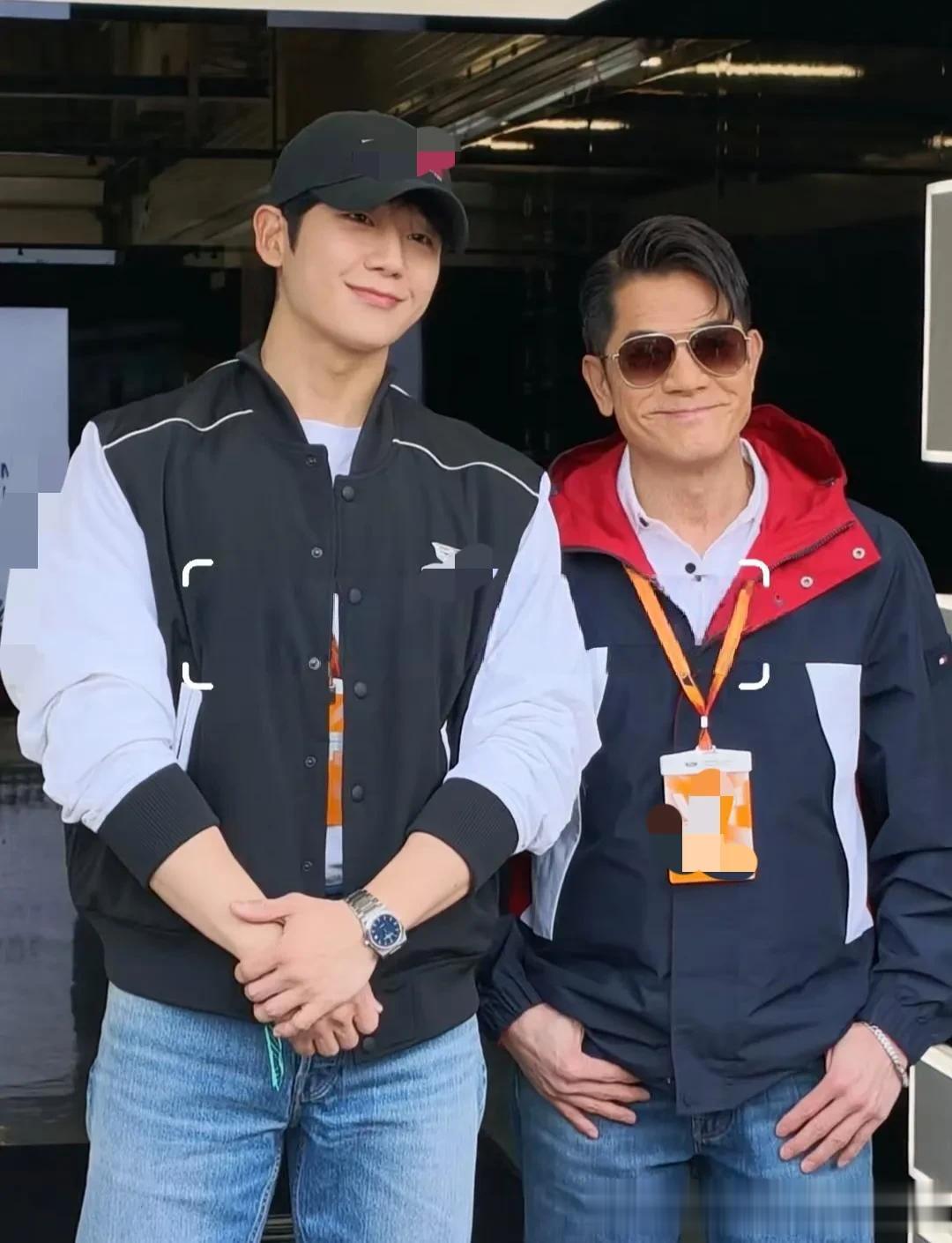 61岁郭富城上海看F1赛车比赛,看起来好矮,目测只有1.65米左右