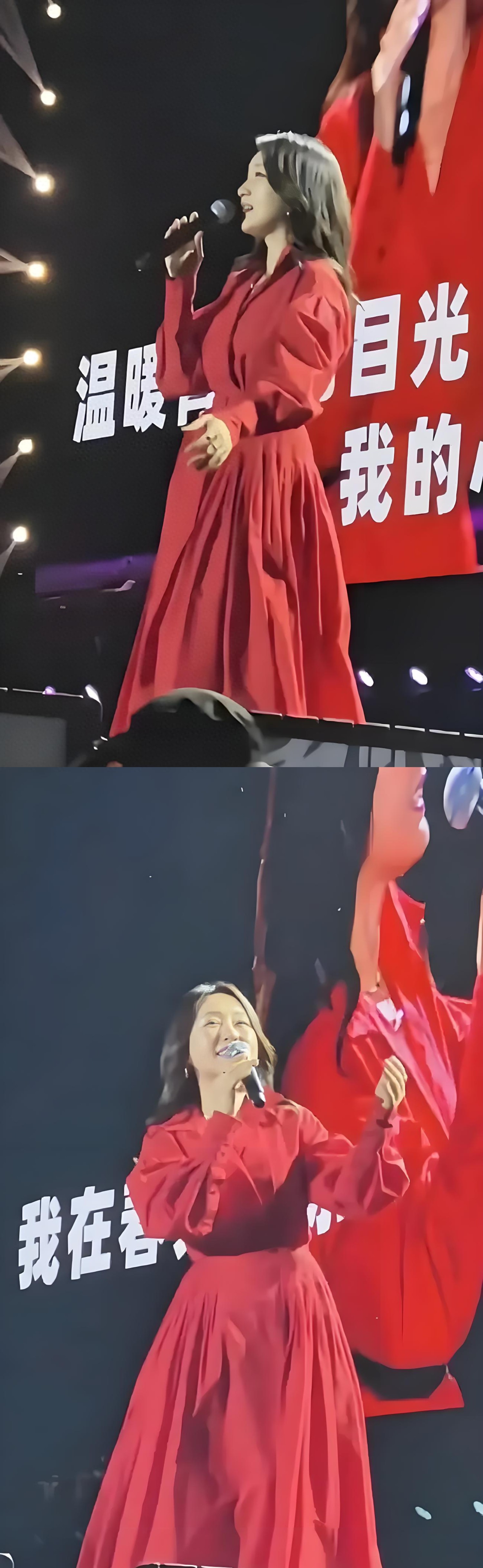 杨钰莹济宁演唱会献唱，路人镜头下虎背熊腰，脸上满是岁月的痕迹
