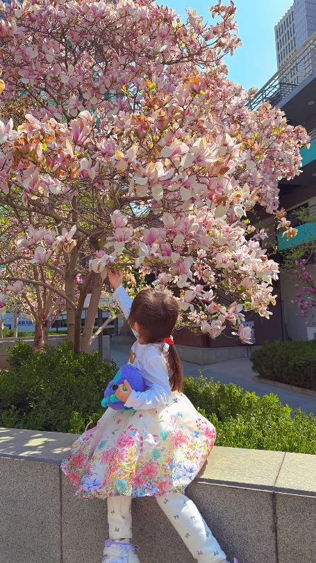 杜淳老婆自曝不想生二胎！带女儿看花好温馨，5岁小蛋饺越长越美
