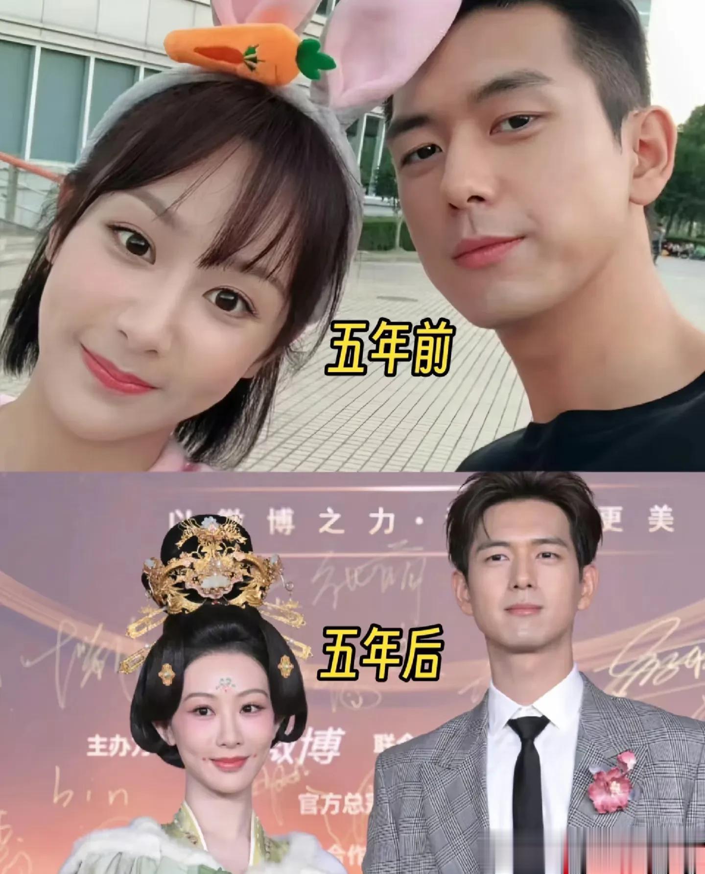 杨紫参加活动，一头紫色秀发出场好美，只是她这个下巴是怎么了？