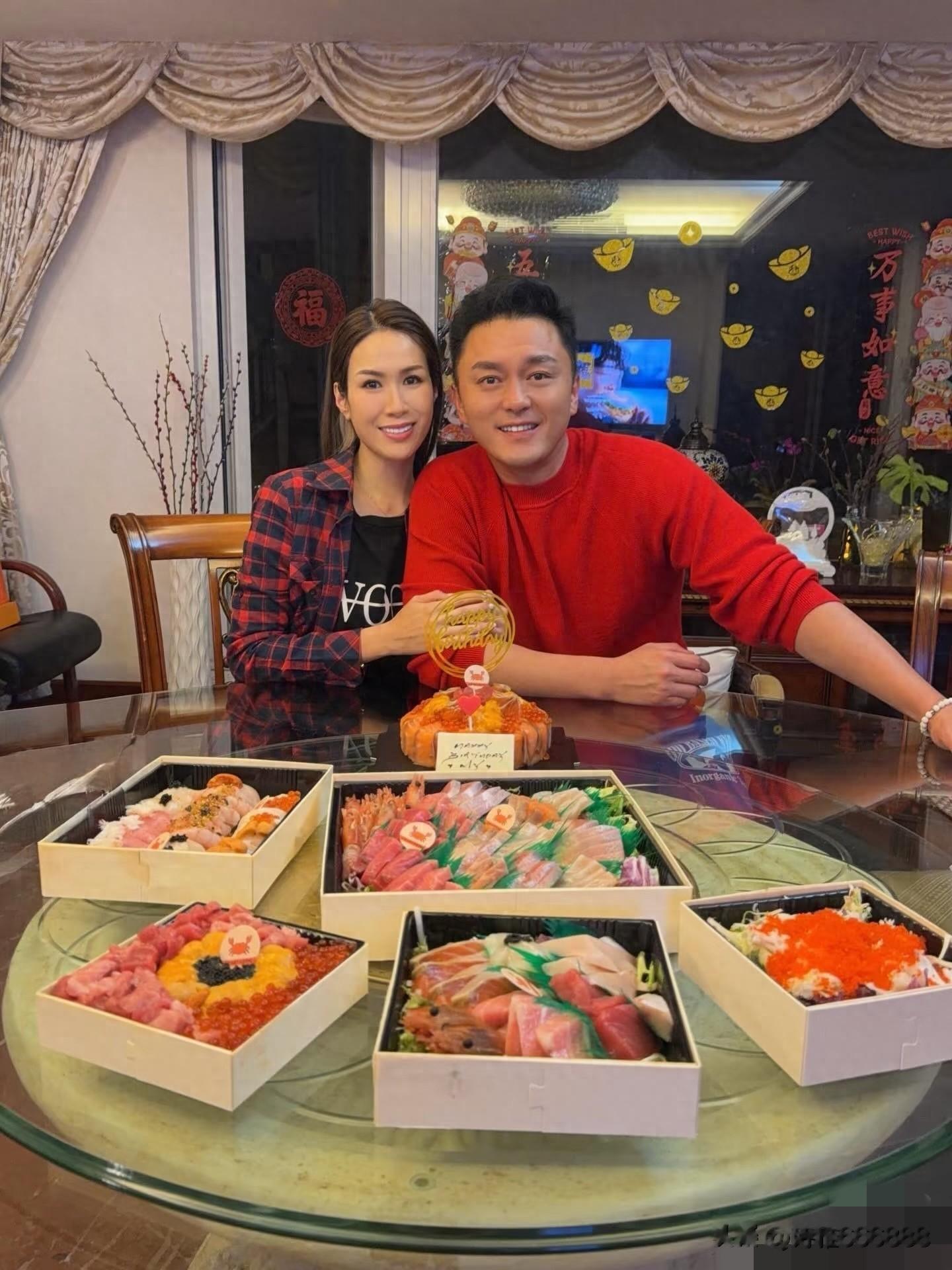 TVB庄思明为男友杨明庆祝45岁生日，小两口真甜蜜！