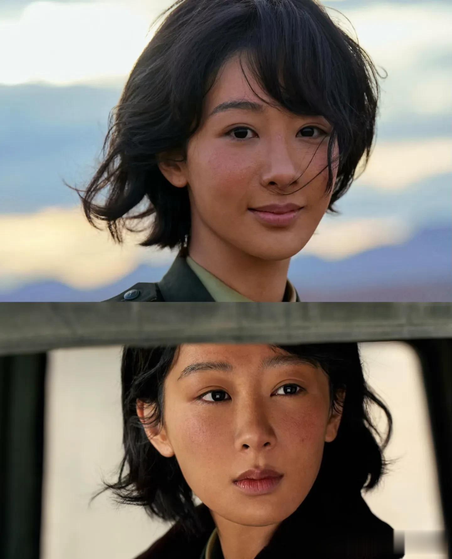 杨紫参加活动，一头紫色秀发出场好美，只是她这个下巴是怎么了？