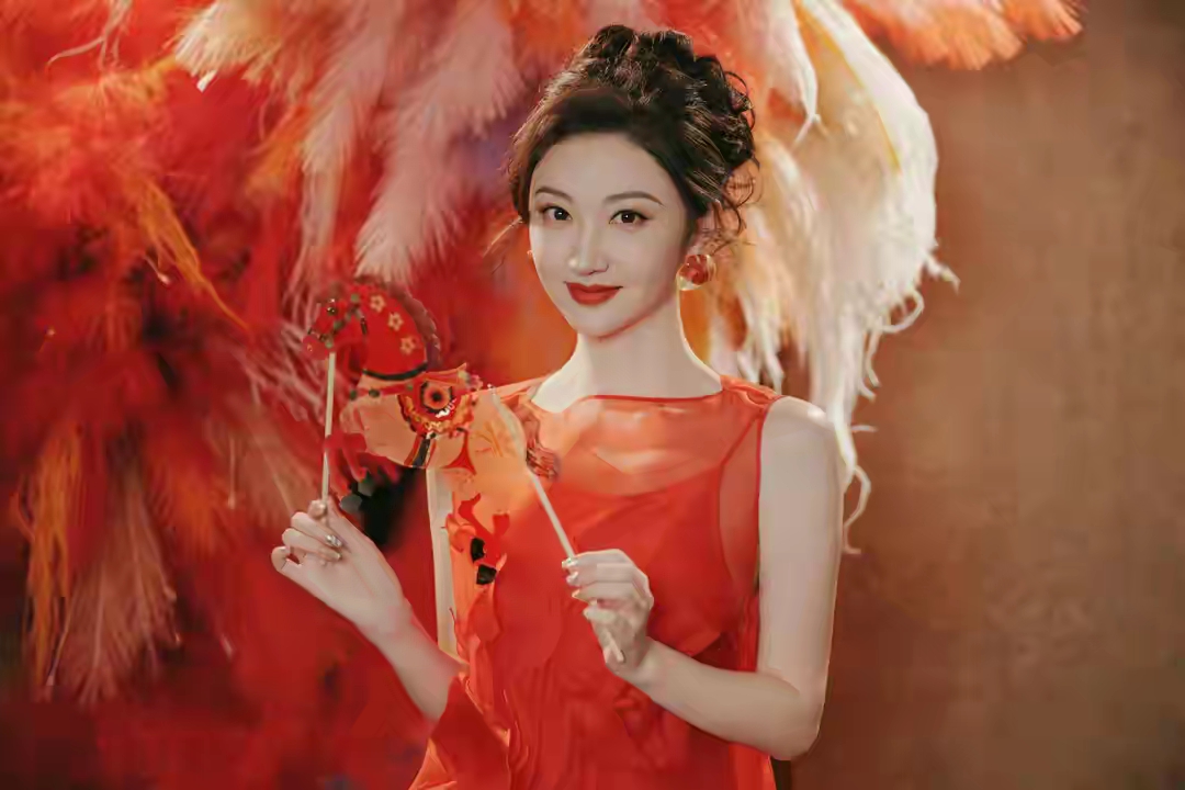 景甜除夕夜写真照，甜美动人的大甜甜，看了心情都好了