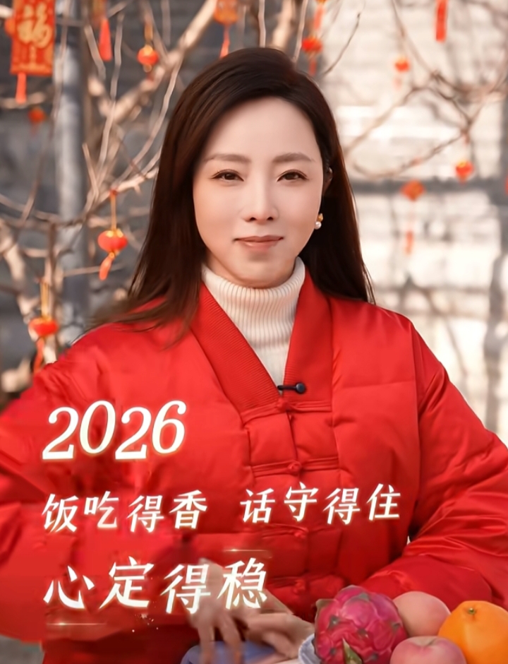 李思思分享马年避谶,红羽绒服配白高领毛衣,知性又优雅