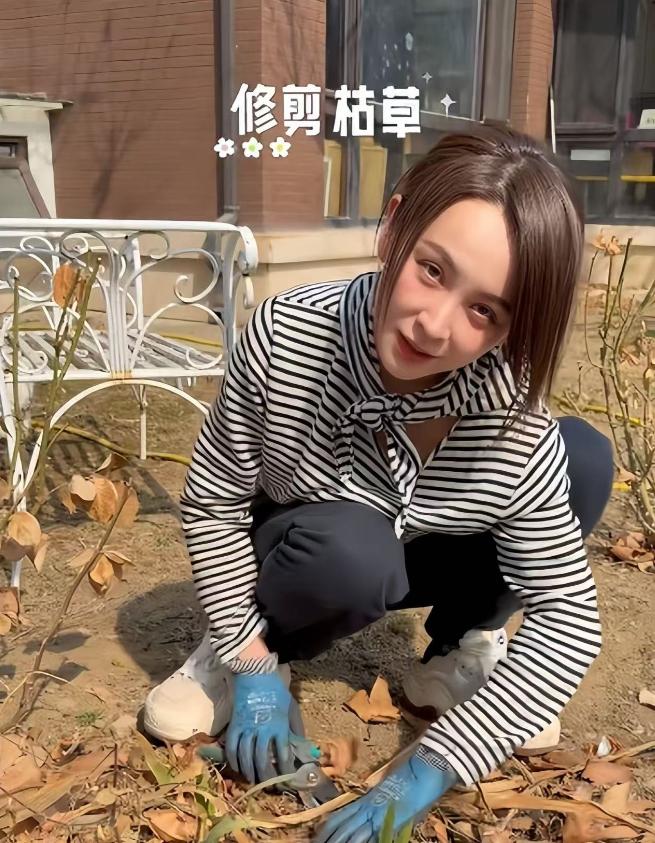 邓莎离婚后晒北京别墅！亲自动手修剪扒土打扫院子，活得潇洒自在