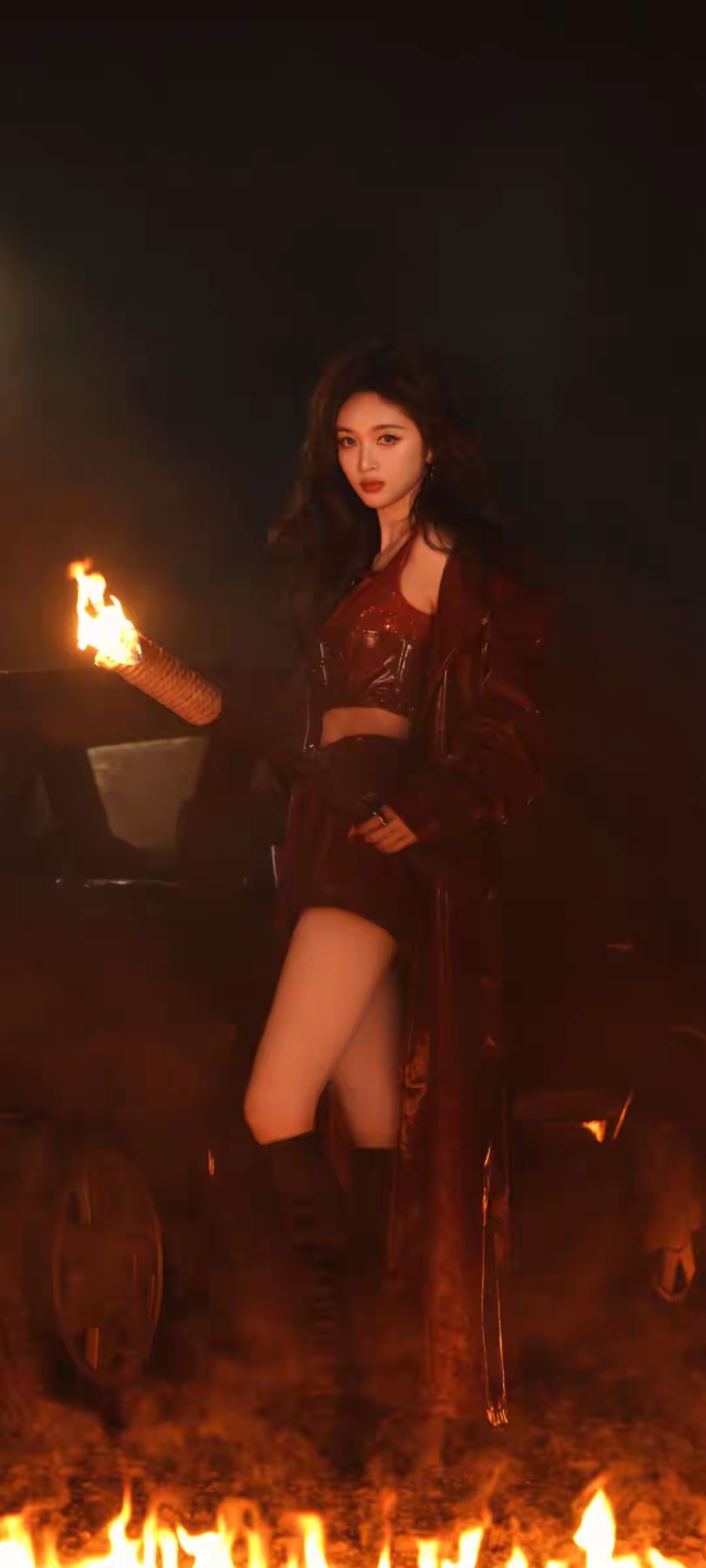 吴宣仪跨年酷飒女神超
