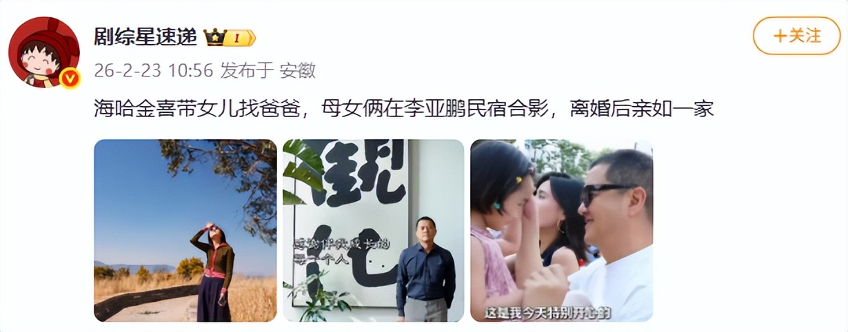 公开回应与李亚鹏复婚话题后，海哈金喜近况令人意外，王菲没说错