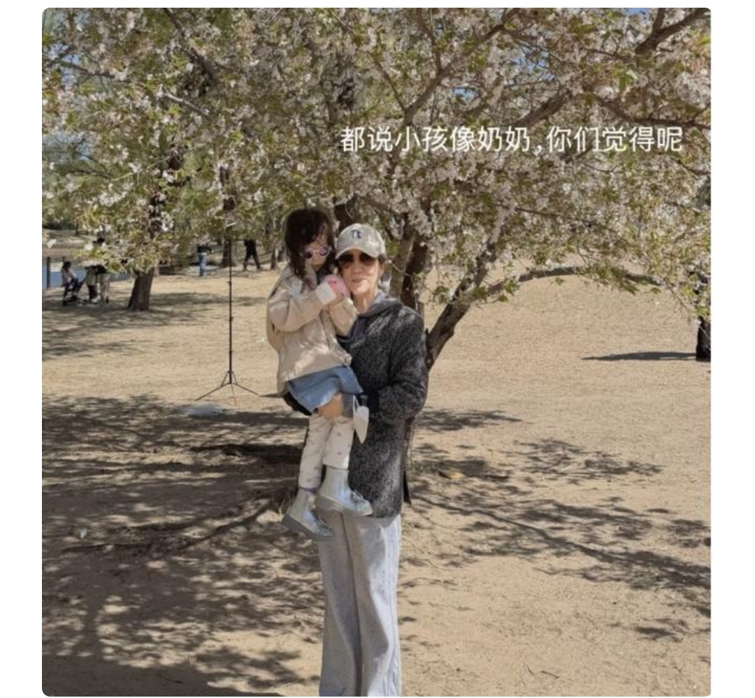 王灿晒婆媳赏樱照，不和传闻直接不攻自破