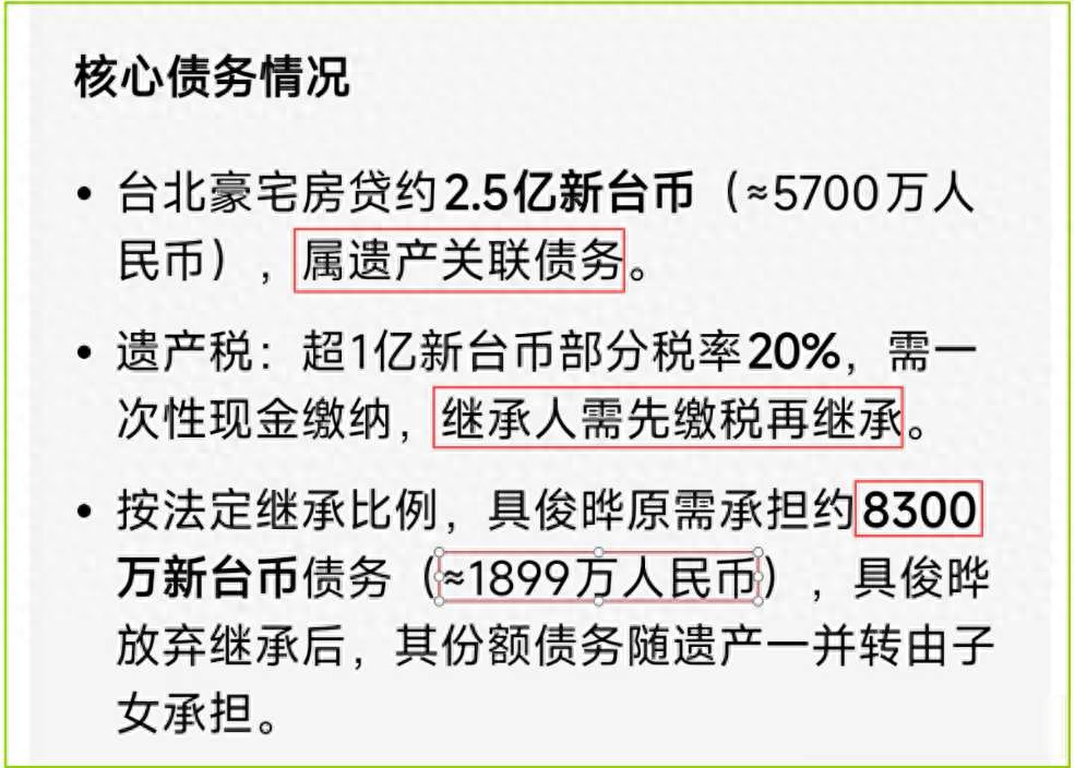 具俊晔放弃遗产继承,让大S儿女承担8300万债务,两个孩子好惨!