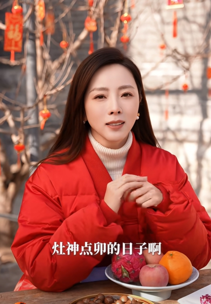 李思思分享马年避谶,红羽绒服配白高领毛衣,知性又优雅