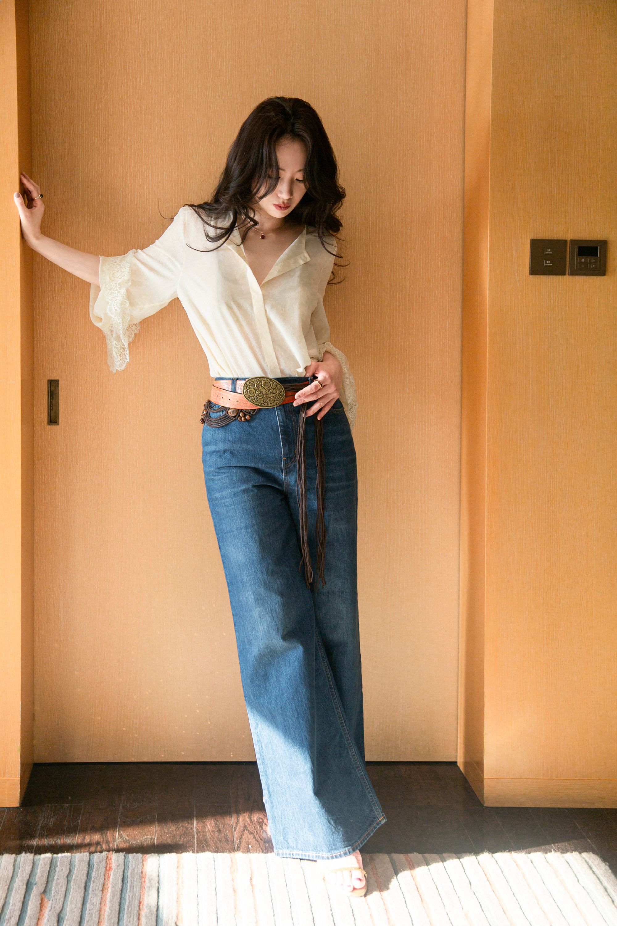 李梦的这款服饰真的太有女人味儿
