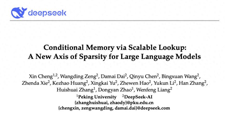 DeepSeek公布全新論文，梁文鋒署名