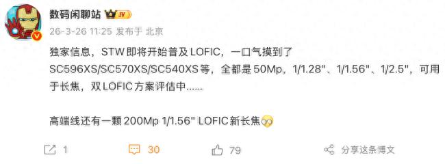小米開啟LOFIC全員普及：50Mp覆蓋廣角長焦