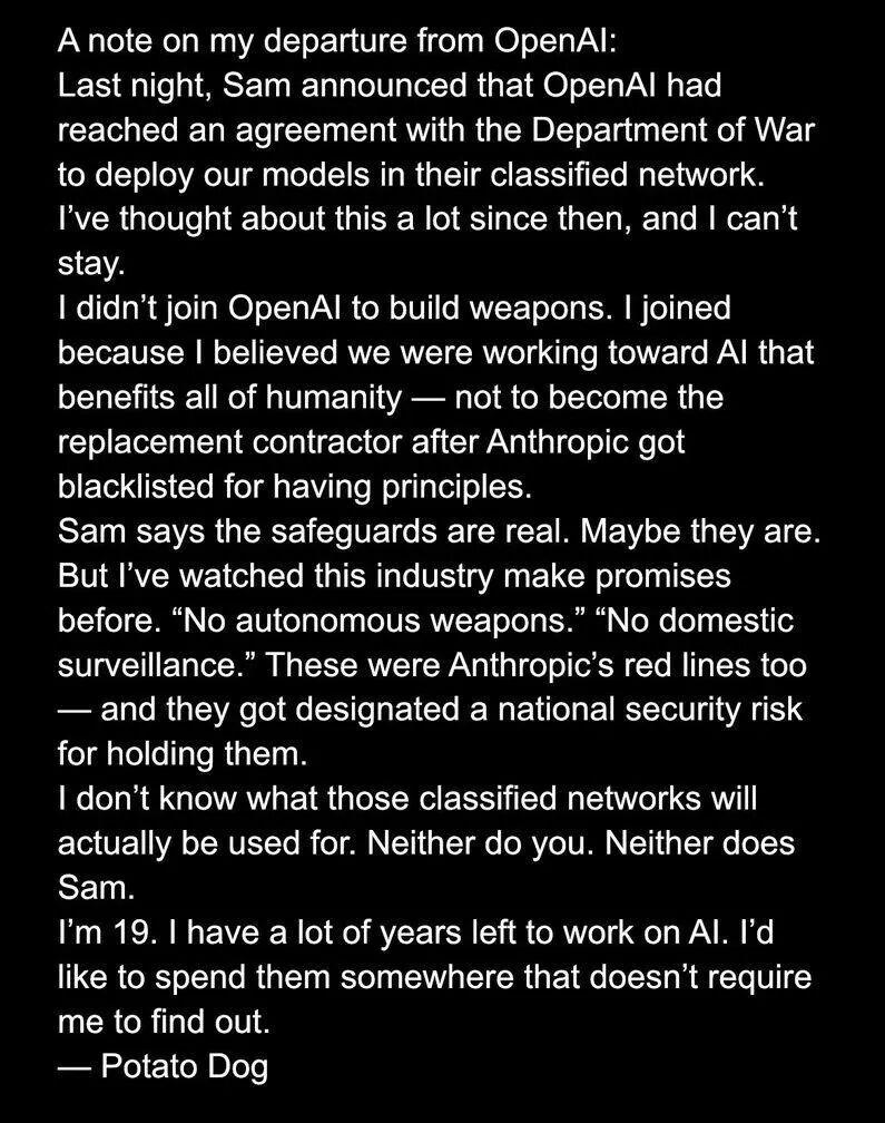 19歲天才憤然離開OpenAI！揭國防合同血淚內幕，AI竟成為戰爭噩夢