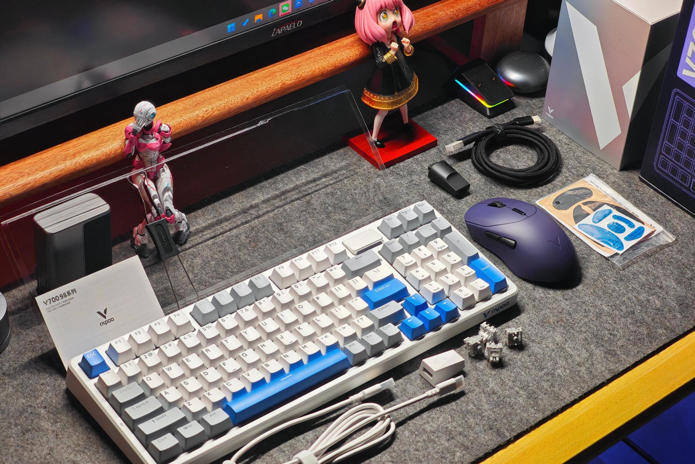 超能最强续航无线键鼠搭档：雷柏VT9 MAX +V700DIY-98长续航版真香