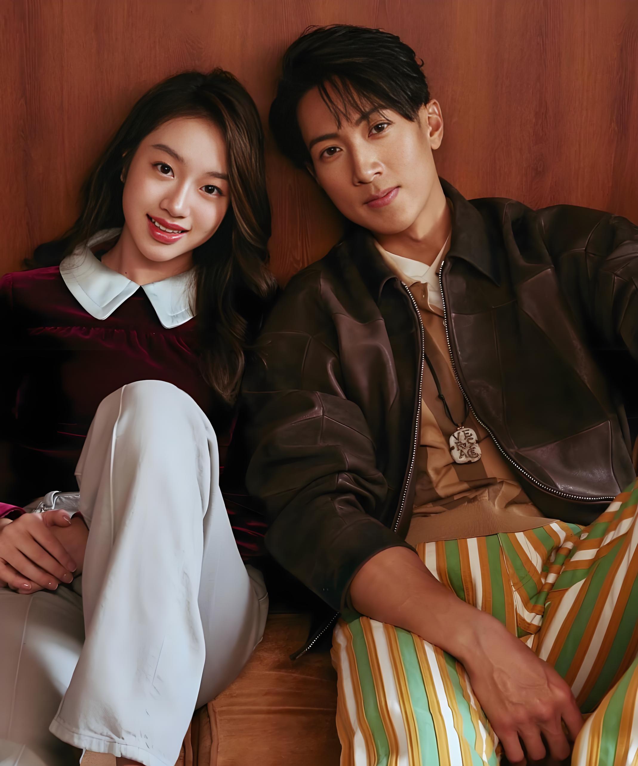 冻龄男神吴尊带15岁女儿拍杂志，动作亲昵，网友：好膈应，像情侣