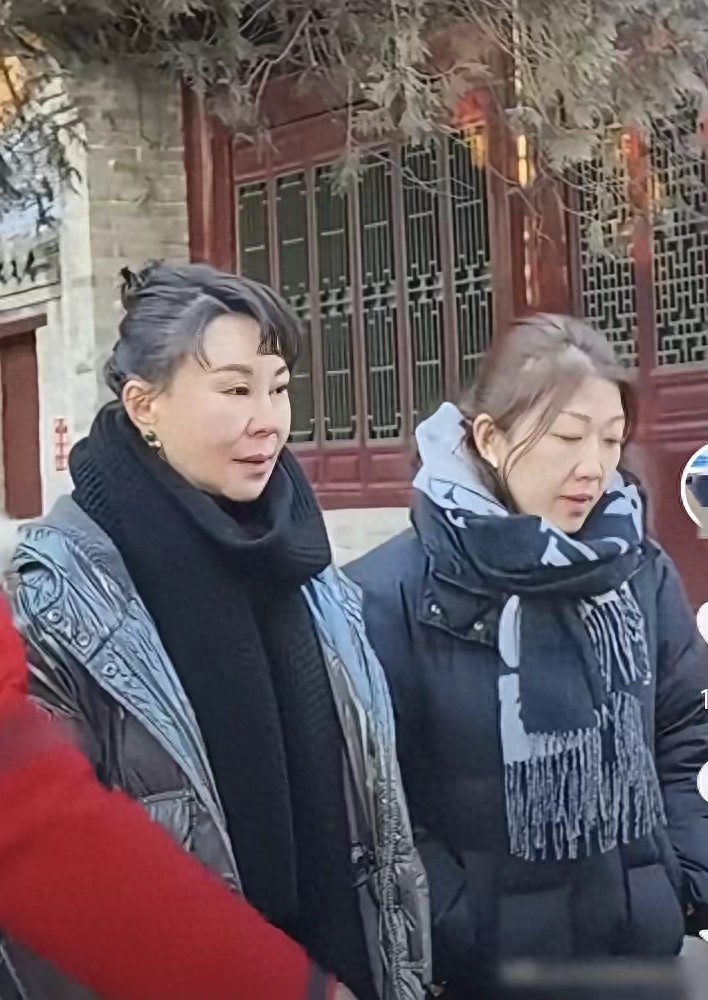 网友在辽宁丹东古庙偶遇祖海,50岁的她一身灰黑羽绒服 胖到不敢认